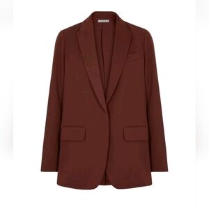 Vince Rust / Brown Crepe De Chine Lined Work Blazer Size 2